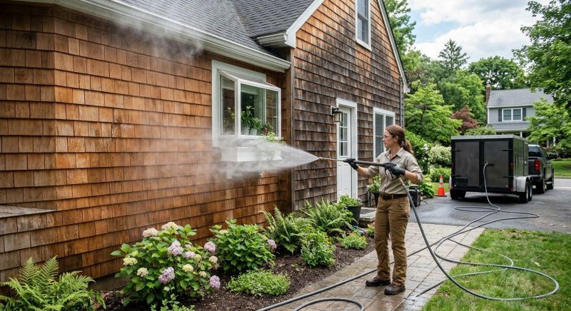 Brick Home Color Washing
